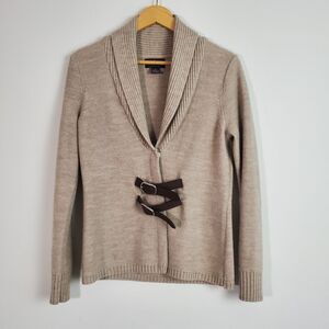 Fenn Wright Manson Sweater Small Beige Merino Wool Vintage Y2K Boho Chic Cozy